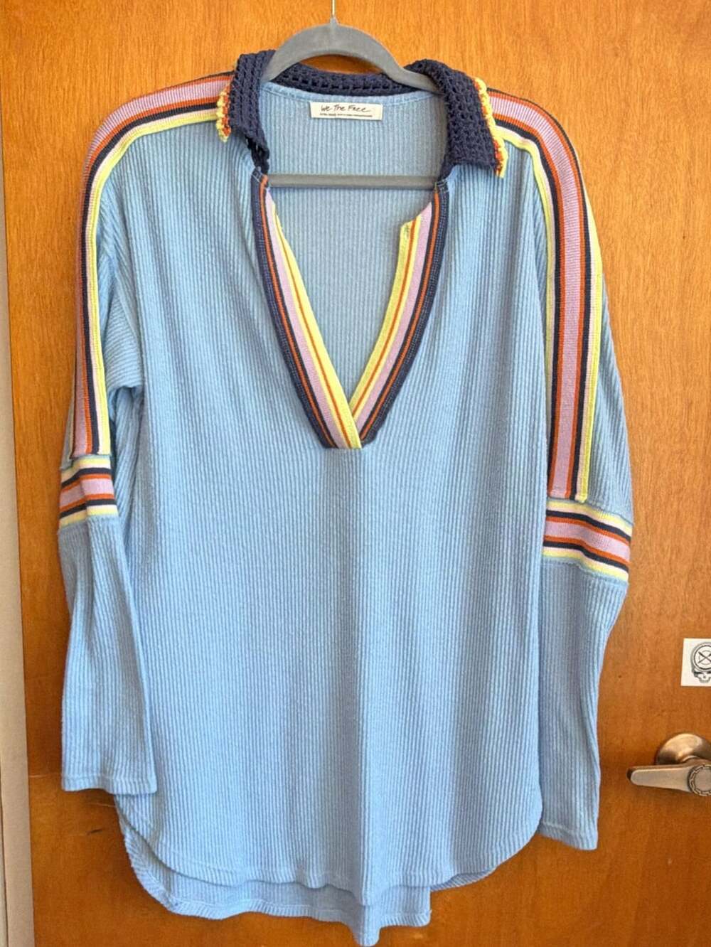 We The Free Feeling Magical Longsleeve Size Extra Small Blue Thermal Top
